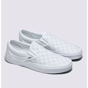 Kids Vans Slip on Sneaker-White Checkboard. Worn once.